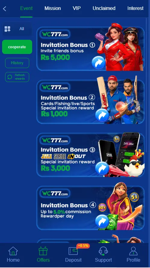 WC777 Game download (online earning app)
