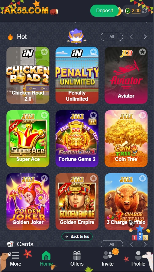 Download AK55 Game online earning app