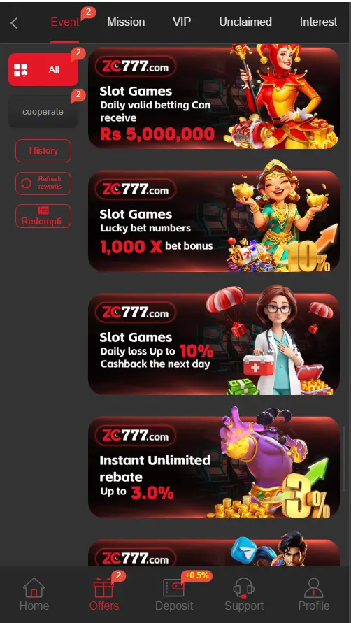 Download ZC777 Game app (Online earning app)