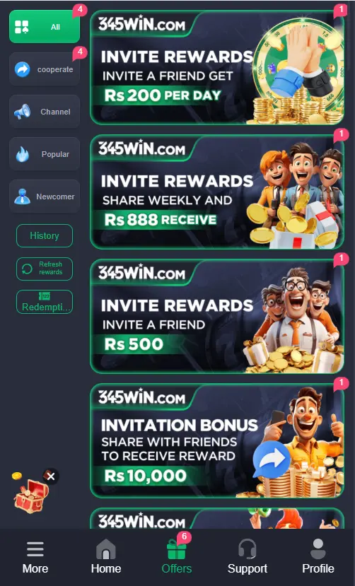 Download 345win New earning app
