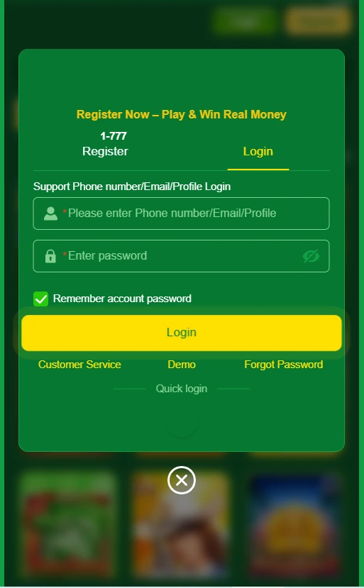 K8 Game registratin process